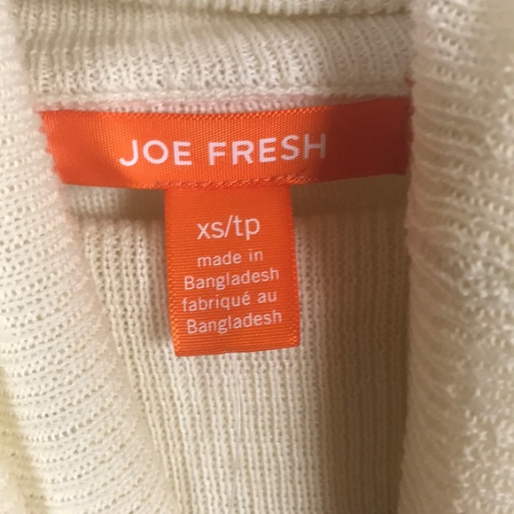 Joe Fresh cream cowl neck long sleeve cardigan women’s size XS sweater light - Picture 2 of 4